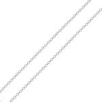 Corrente De Ouro Branco 18k Elo Português De 1mm Com 60cm