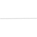 Corrente De Ouro Branco 18k Elo Português De 1mm Com 60cm