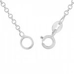 Corrente De Ouro Branco 18k Elo Português De 1mm Com 60cm
