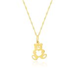 Pingente De Ouro 18k Urso Vazado