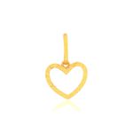 Pingente De Ouro 18k Coração Dois Ouros Amarelo/Branco P