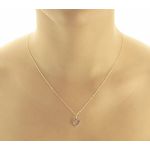 Pingente De Ouro 18k Coração Dois Ouros Amarelo/Branco P