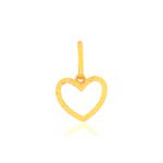Pingente De Ouro 18k Coração Dois Ouros Amarelo/Branco M
