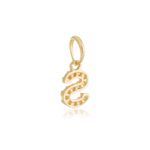 Pingente de Ouro 18k Letra S Com Zircônias