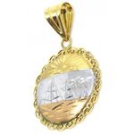 Pingente De Ouro 18k Escravas Tricolor De 25mm