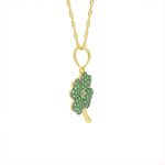 Pingente De Ouro 18k Trevo com Zircônia