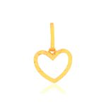 Pingente De Ouro 18k Coração Dois Ouros Amarelo/Branco G
