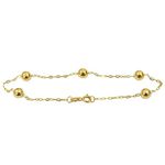 Pulseira Infantil De Ouro 18k Cartie Com Bolinhas De 3,0mm Com 13cm