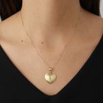Pingente De Ouro 18k Coração Com Letra ( a à z )