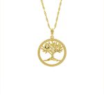 Pingente De Ouro 18k Árvore Da Vida Pequena