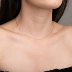 Corrente De Ouro 18k Veneziana De 0,5mm Com 40cm