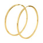 Brinco De Ouro 18k Slim Argola Redonda GG