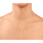 Pingente Ponto De Luz De Ouro 18k Com Zircônia Coração De 7,0mm