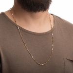 Corrente De Ouro 18k Veneziana Longa De 2,0mm Com 60cm