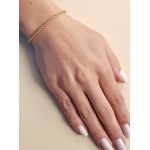 Pulseira De Ouro 18k Corda De 2,1mm Com 19cm