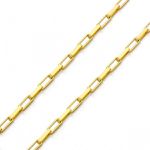 Pulseira De Ouro 18k Veneziana Longa De 1,1mm Com 21cm