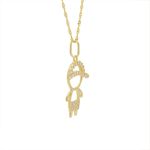 Pingente De Ouro 18k Menino Short Zircônias Bancas