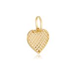 Pingente De Ouro 18k Coração Diamantada G