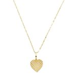 Pingente De Ouro 18k Coração Diamantada G