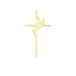 Pingente De Ouro 18k Cruz Fé