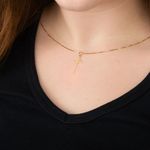 Pingente De Ouro 18k Cruz Fé