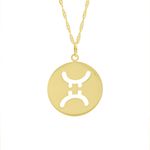 Pingente De Ouro 18k Signo Gêmeos