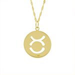 Pingente De Ouro 18k Signo Touro