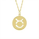 Pingente De Ouro 18k Signo Touro