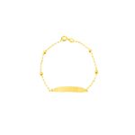Pulseira Infantil De Ouro 18k Cartie De 13,5cm Com Bolinhas