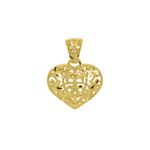 Pingente De Ouro 18k Coração Frozen