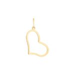 Pingente De Ouro 18k Coração De 12mm