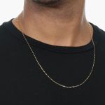 Corrente De Ouro 18k Veneziana Longa De 1,1mm Com 60cm