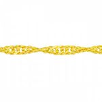 Corrente De Ouro 18k Singapura De 0,8mm Com 50cm