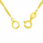 Corrente De Ouro 18k Singapura De 0,8mm Com 50cm