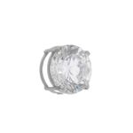 Pingente Ponto De Luz De Ouro Branco 18k Com Zircônia De 5mm