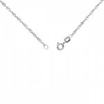 Corrente De Ouro Branco 18k Singapura De 0,8mm Com 50cm