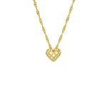 Pingente De Ouro 18k Coração Xadrez