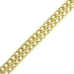 Pulseira De Ouro 18k Lacraia De 4,0mm Com 16cm