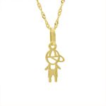 Pingente De Ouro 18k Menino Dois Ouros