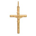 Pingente De Ouro 18k Crucifixo Com 35mm