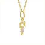Pingente De Ouro 18k Menina Dois Ouros