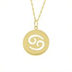 Pingente De Ouro 18k Signo Câncer