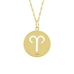 Pingente De Ouro 18k Signo Áries 
