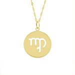 Pingente De Ouro 18k Signo Virgem
