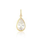 Pingente Ponto De Luz De Ouro 18k Gota De 7mm