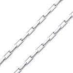 Corrente De Ouro Branco 18k Veneziana Longa De 1,1mm 60cm