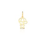 Pingente De Ouro 18k Menino Com Boné De 12mm