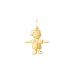 Pingente De Ouro 18k Menina De 11mm