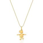 Pingente De Ouro 18k Menina De 11mm