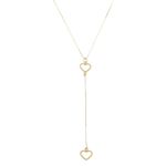Corrente De Ouro 18k Veneziana De 0,5mm Com 45cm Com Pingente De Coração Vazado